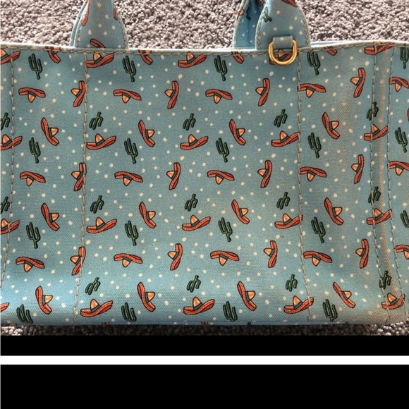 PRADA - Sombrero Print Small Canapa Tote Bag -RARE - Picture 9 of 14